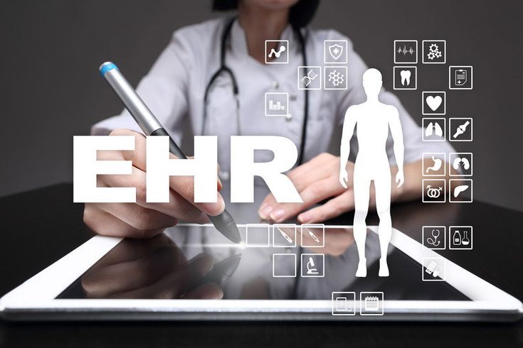 Physician accessing connected patient records